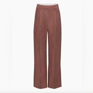 Aritzia Wilfred EFFORTLESS LINEN PANT Size 0 - Congac